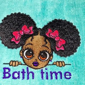 Children's hooded bath towels.